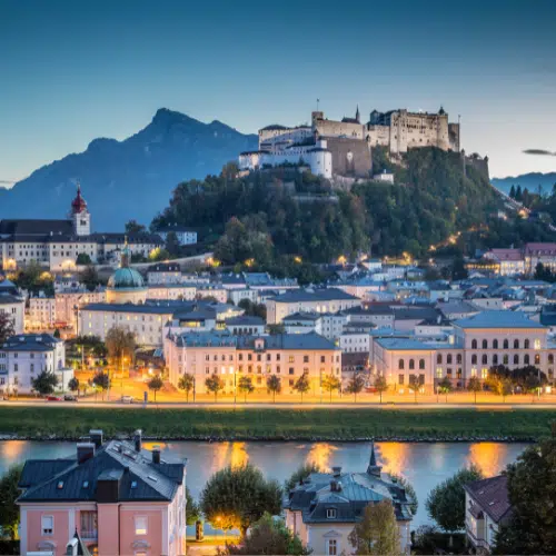 Vue pittoresque le ville de Salzbourg