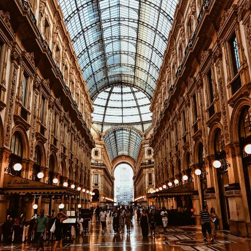 Interieur d'un monument historique de la ville de Milan