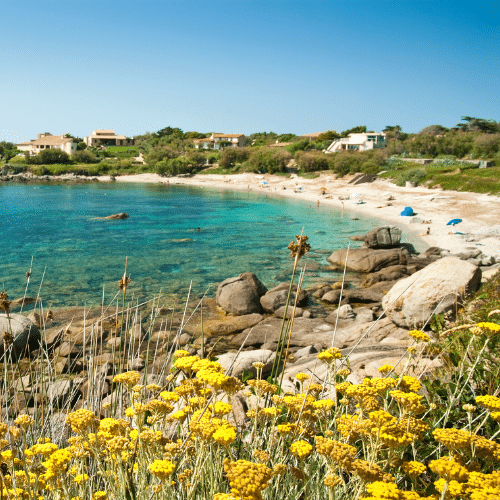 La plage de corbara et son eau turquoise